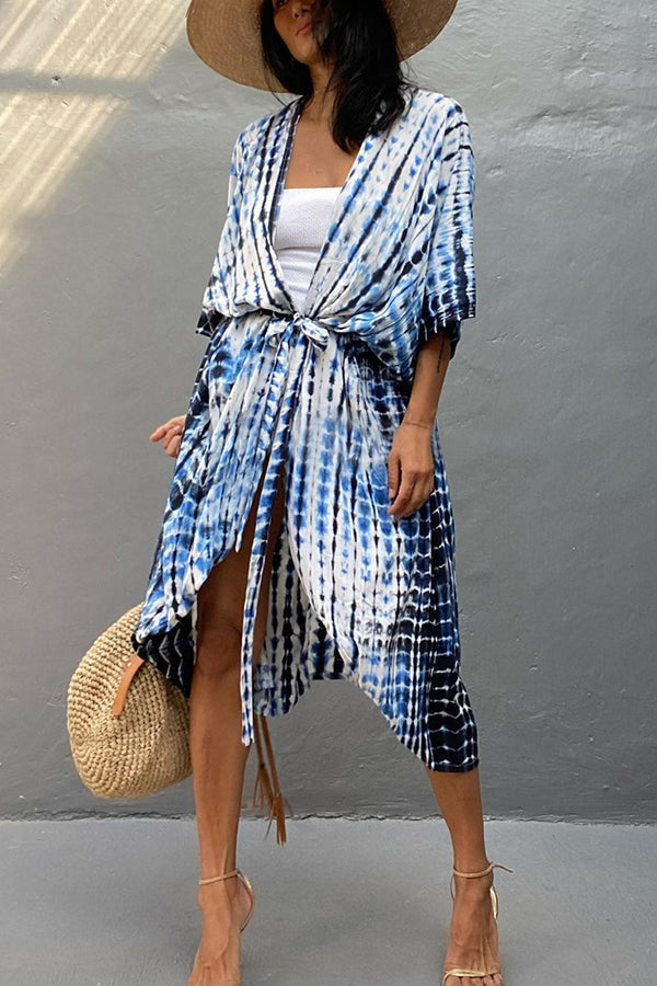 Odette Tiedye Boho Kimono Beach Cover-up