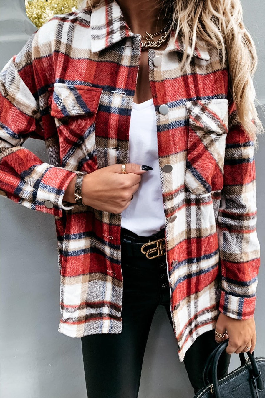 Women's Plaid Jacket Coat