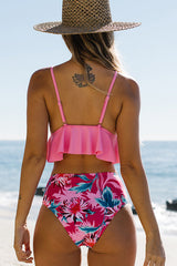 Small Fresh Ruffle Hem Bikini Swimsuit