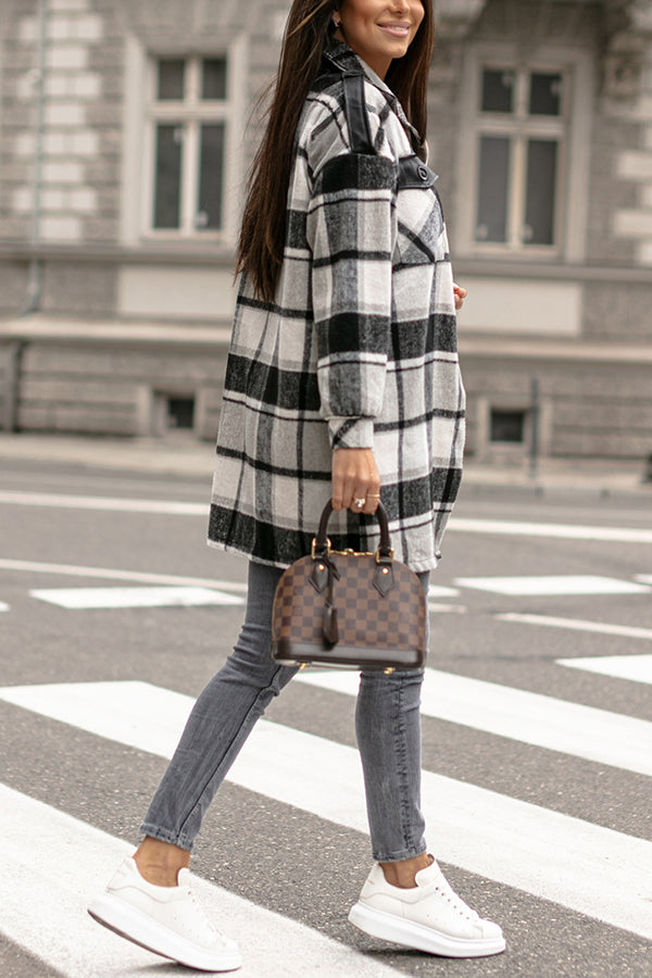 Women's  Oversized Plaid jacket Coat