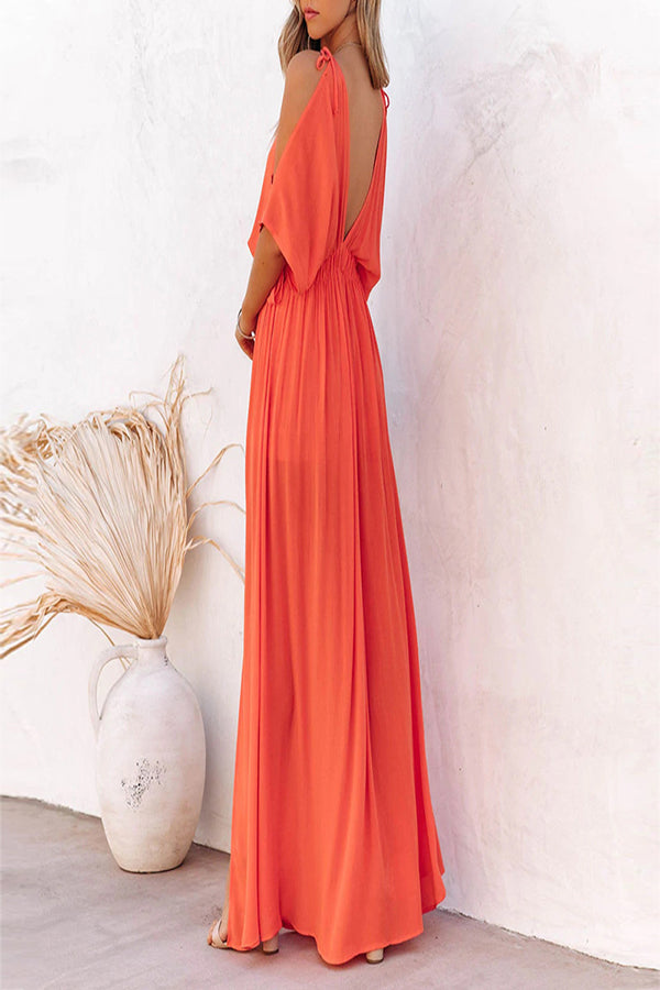 Athena Cold Shoulder Maxi Dress