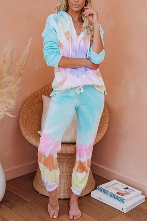 Tie Dye Flower Casual Pants