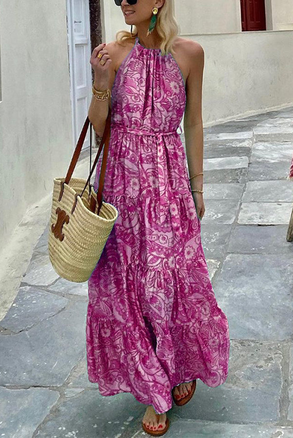 Splendid Living Floral Halter Maxi Dress