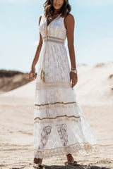 Boho Kisses Tassel Lace Maxi Dress