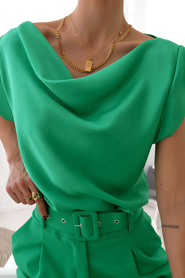 Date Night Sips Satin Blouse