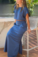 Capitola Dates Pocketed Relaxed Maxi Skirt Set