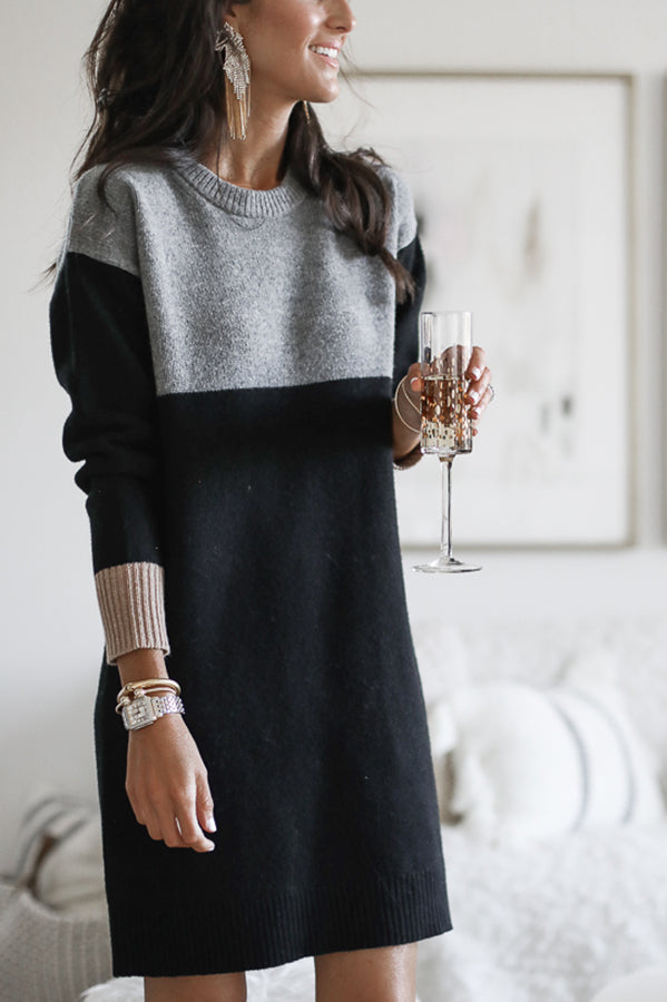 Hello, Harvard Colorblock Sweater Dress