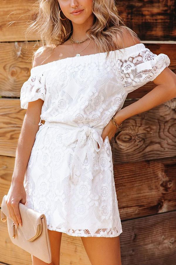 Naylor Off The Shoulder Lace Dress