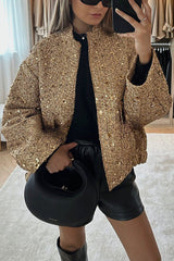 Golden Times Sequin Pocket Relaxed Jacket