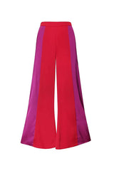 Get Obsessed Satin One Shoulder Top and Pocketed Color Block Pants Set