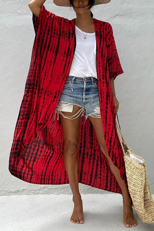 Odette Tiedye Boho Kimono Beach Cover-up