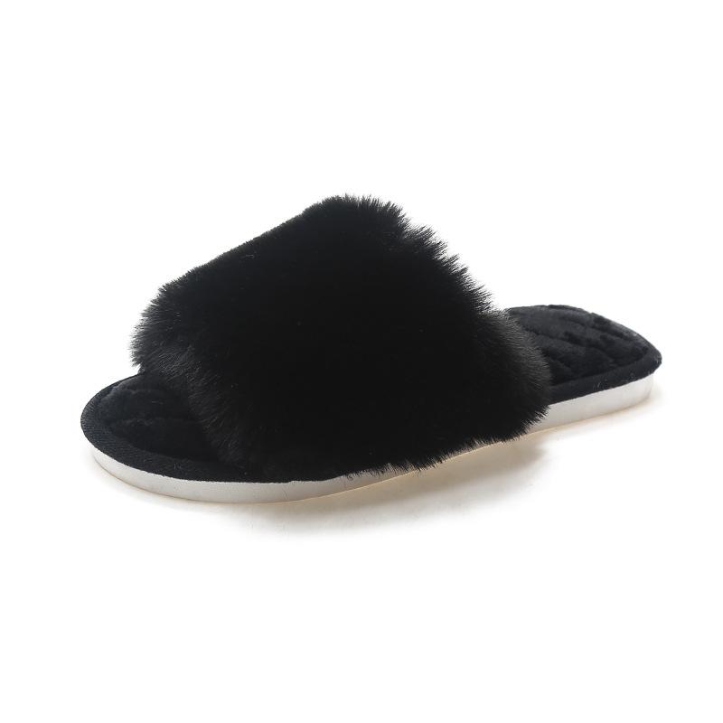 Plush Cross-floor Cotton Slippers