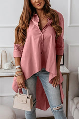 Dina Asymmetric Hem High Low Layer Blouse