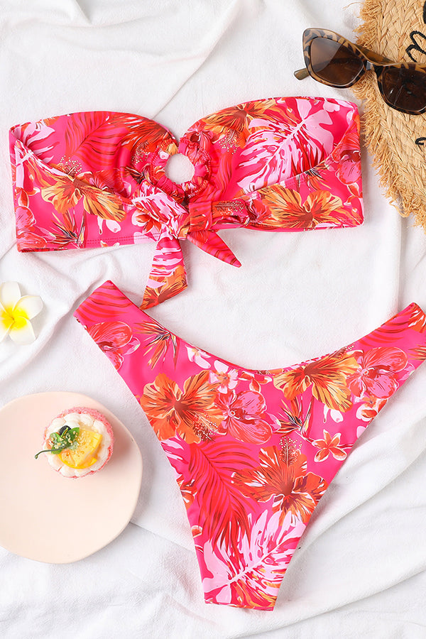 Colleen Tropical Ring Off Shoulder Bikini Set