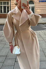 Winter Glam Contour Turndown Collar Maxi Coat