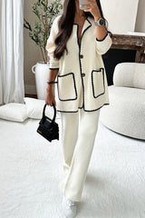 Easy To Style Edge Decorated Pocket Loose Fashion Jacket