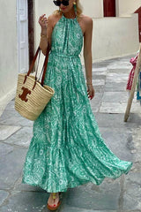 Splendid Living Floral Halter Maxi Dress