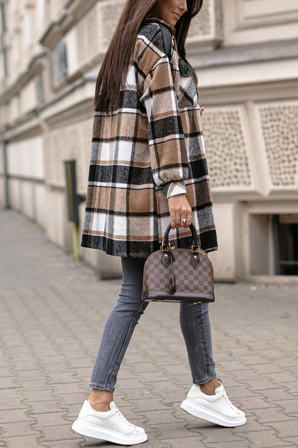 Women's  Oversized Plaid jacket Coat