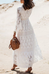 Dream Catcher Lace Patchwork Tassel Maxi Dress