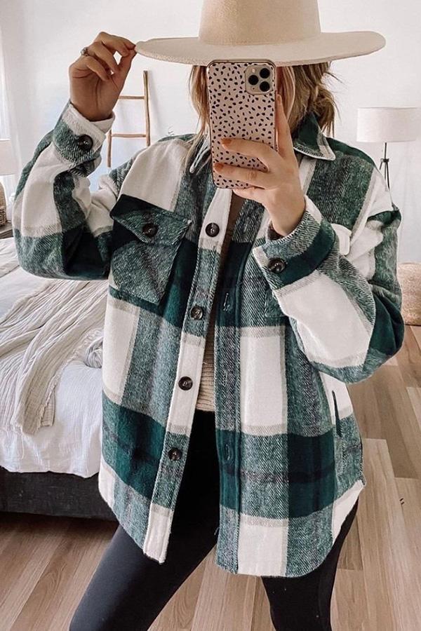 Women's Plaid Jacket Shacket