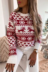 Women's Reindeer Relaxed Christmas Jumper Sweater