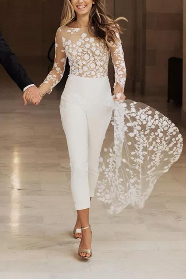 White Wedding Jumpsuit