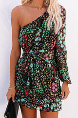 Fun In The Sun Floral One Shoulder Dress