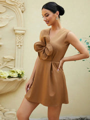 Embroidered Knit Homecoming Dress RM20156