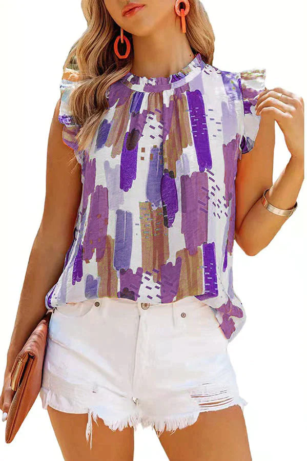 Honeybee Watercolor Print Shift Blouse