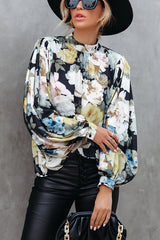 Find Your Peace Floral Gathered Sleeves Blouse