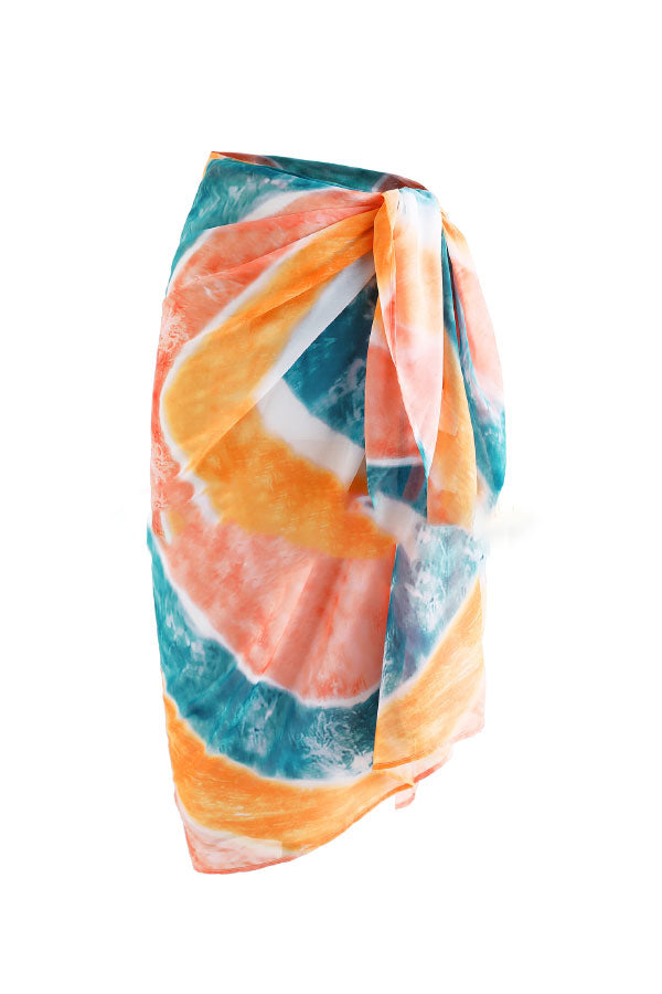 Beach Holiday Tie-dye Print Skirt