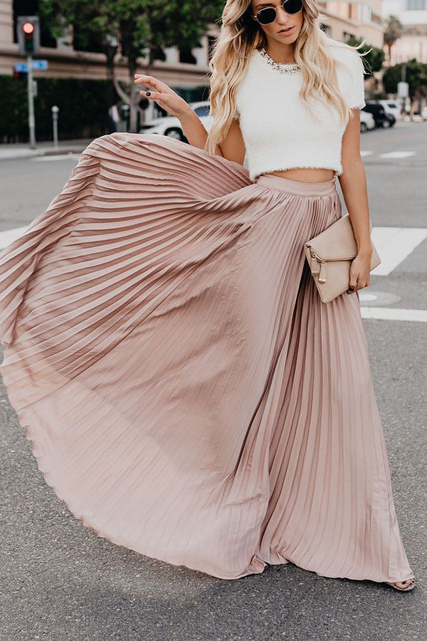 For Eternity Pleated Maxi Skirt