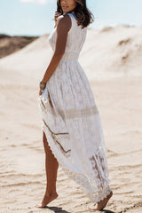 Boho Kisses Tassel Lace Maxi Dress