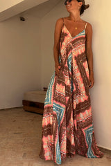 Beautiful Destination Tie-dye Print Pocketed A-line Maxi Dress