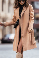 Rocky Mountain Studded Pocket Belted Midi Coat