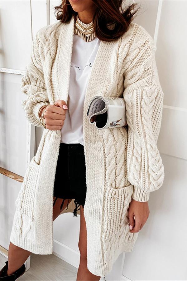 Big City Mood Cable Knit Cardigan