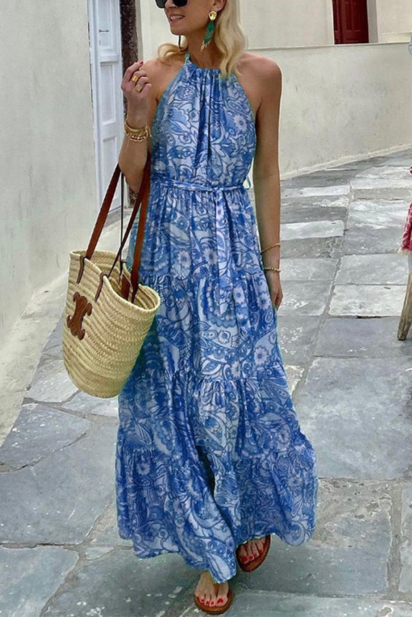 Splendid Living Floral Halter Maxi Dress