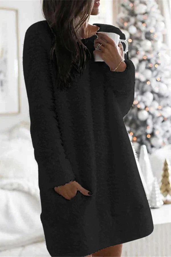 Cozy Corner Fleece Pocketed Lounge Sleep Dress