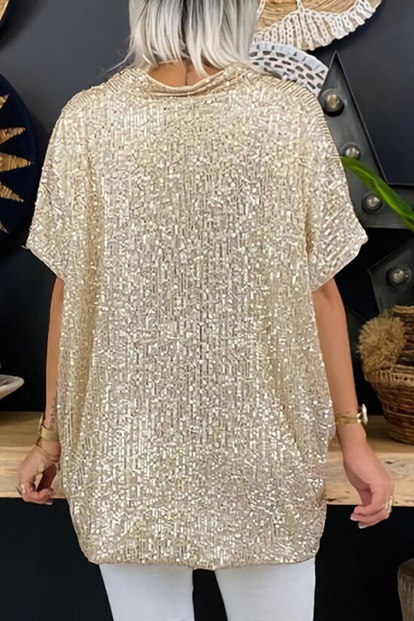 Trophy Wife Sequin Loose Fit Top