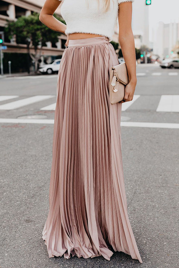 For Eternity Pleated Maxi Skirt