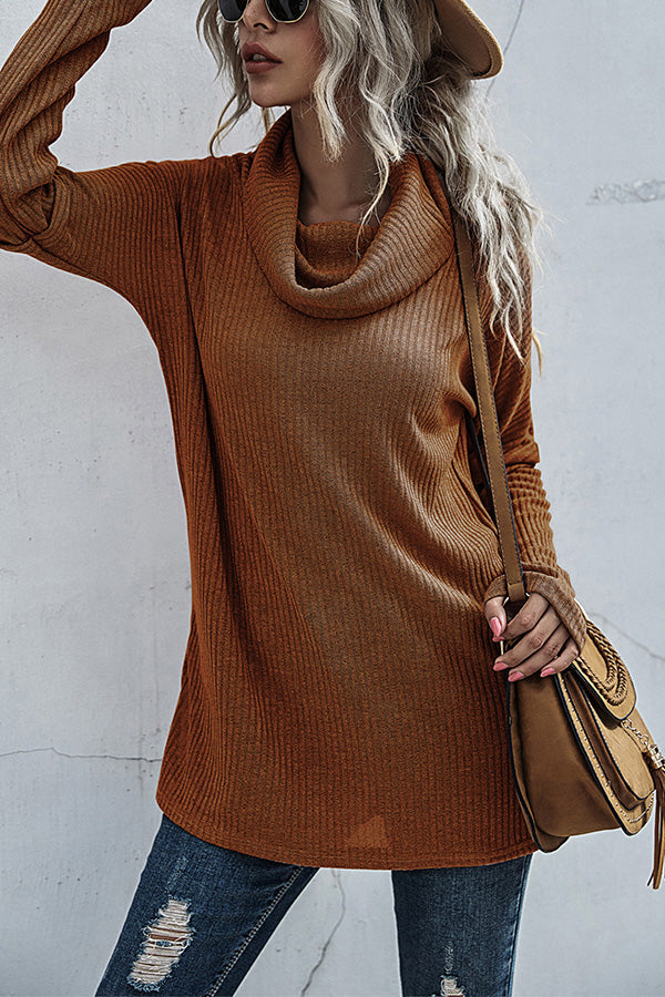 Pile Collar Long-sleeved Knit Bottoming Shirt