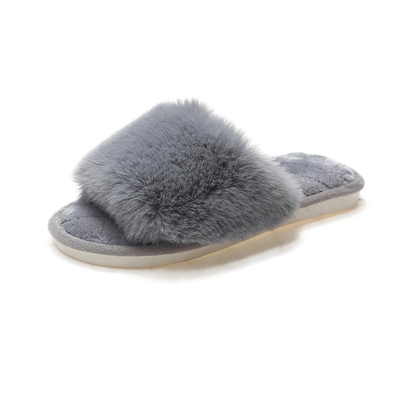 Plush Cross-floor Cotton Slippers
