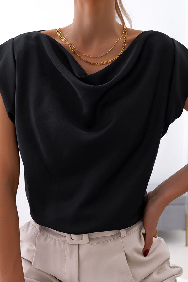 Date Night Sips Satin Blouse