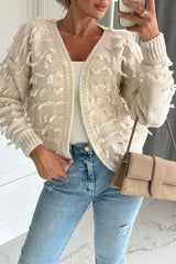 Knitted Three Dimensional Hanging Wool Cardigan