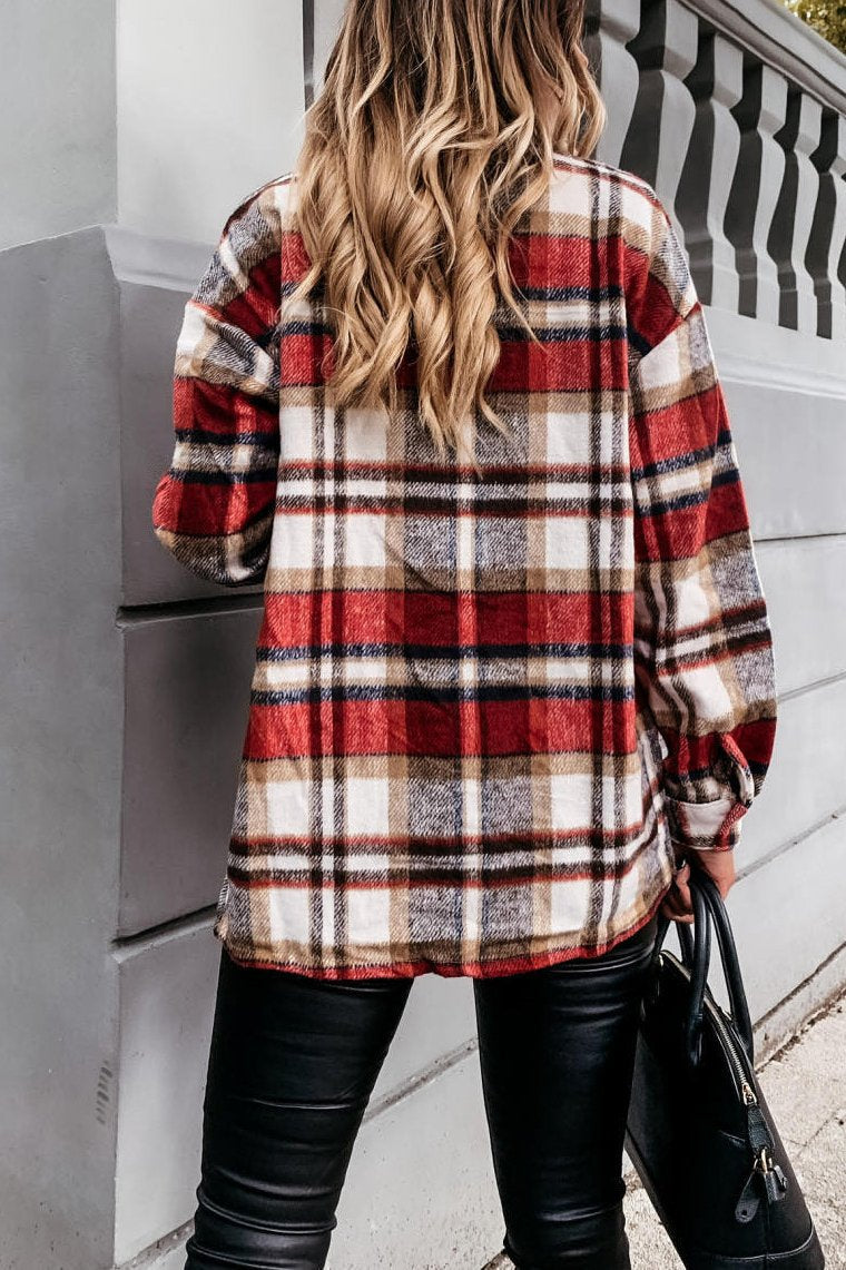 Women's Plaid Jacket Coat