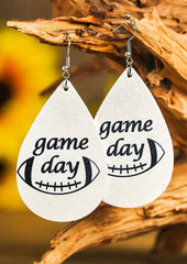 Rugby leather earrings