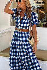 My Interpretation Plaid Shirt Maxi Dress