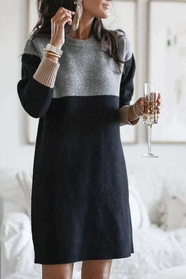 Hello, Harvard Colorblock Sweater Dress