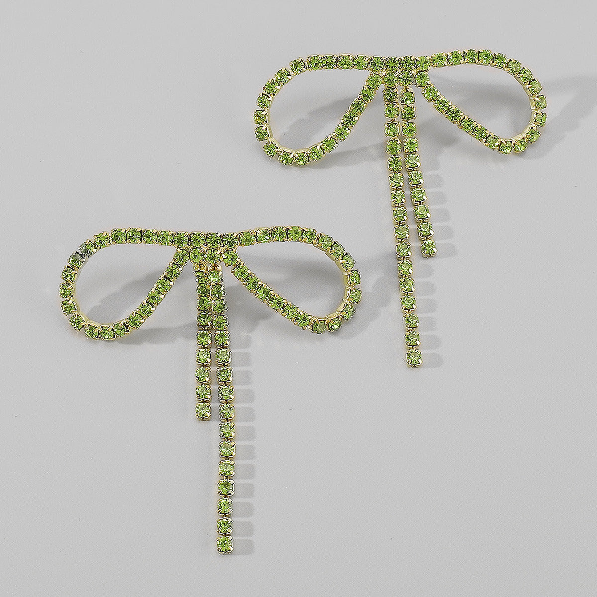 Rhinestone Bow Earrings
