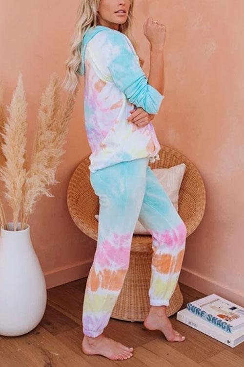 Tie Dye Flower Casual Hoodie